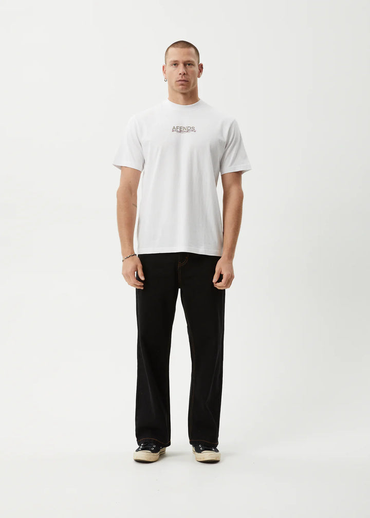 Afends Wired Recycled Retro Fit Tee - White