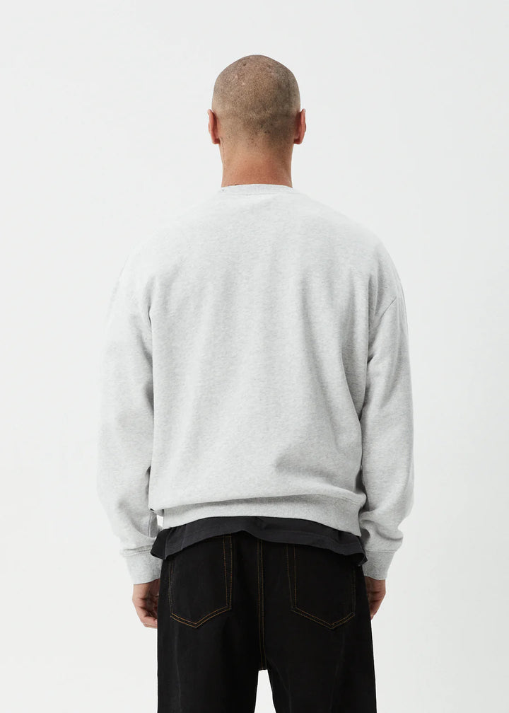 Afends Mace Recycled Crew Neck - Grey Marle