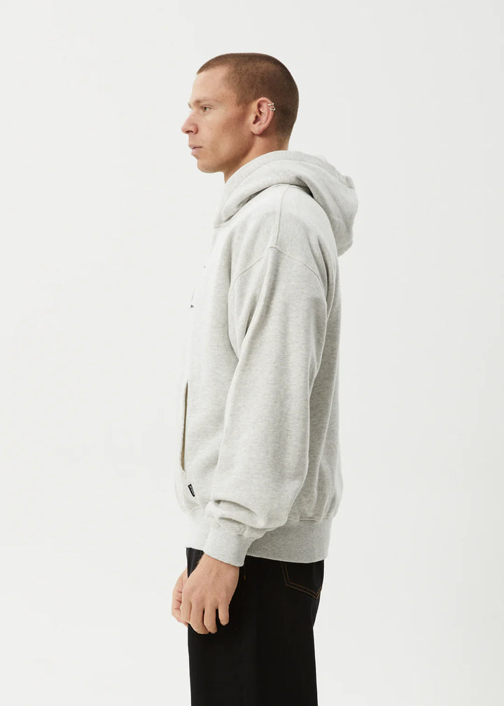 Afends All Eyez Recycled Boxy Pull On Hood - Charcoal