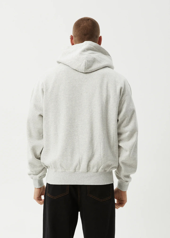Afends All Eyez Recycled Boxy Pull On Hood - Charcoal