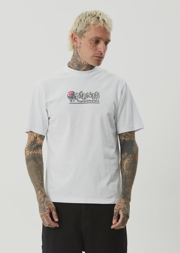 Afends Huffenpuff Recycled Retro Fit Tee - White