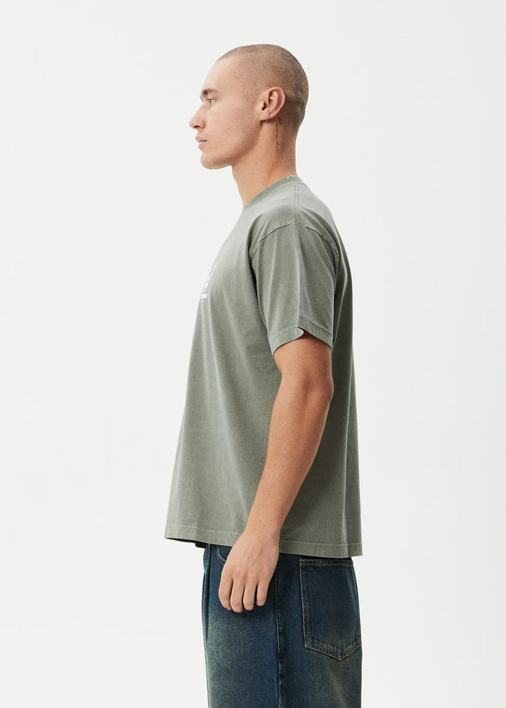 Afends Skeletor Boxy Tee-Washed Sycamore