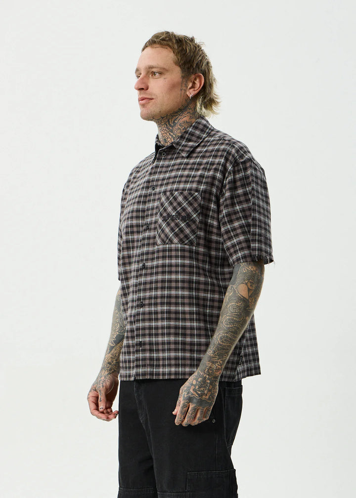 Afends Darkness Short Sleeve Shirt-Black