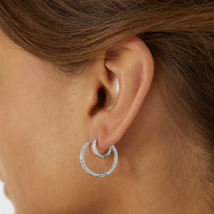 Arms Of Eve Arabella Silver Hoop Earrings