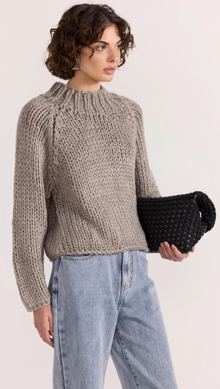 Staple The Label Monte Chunky Jumper - Charcoal
