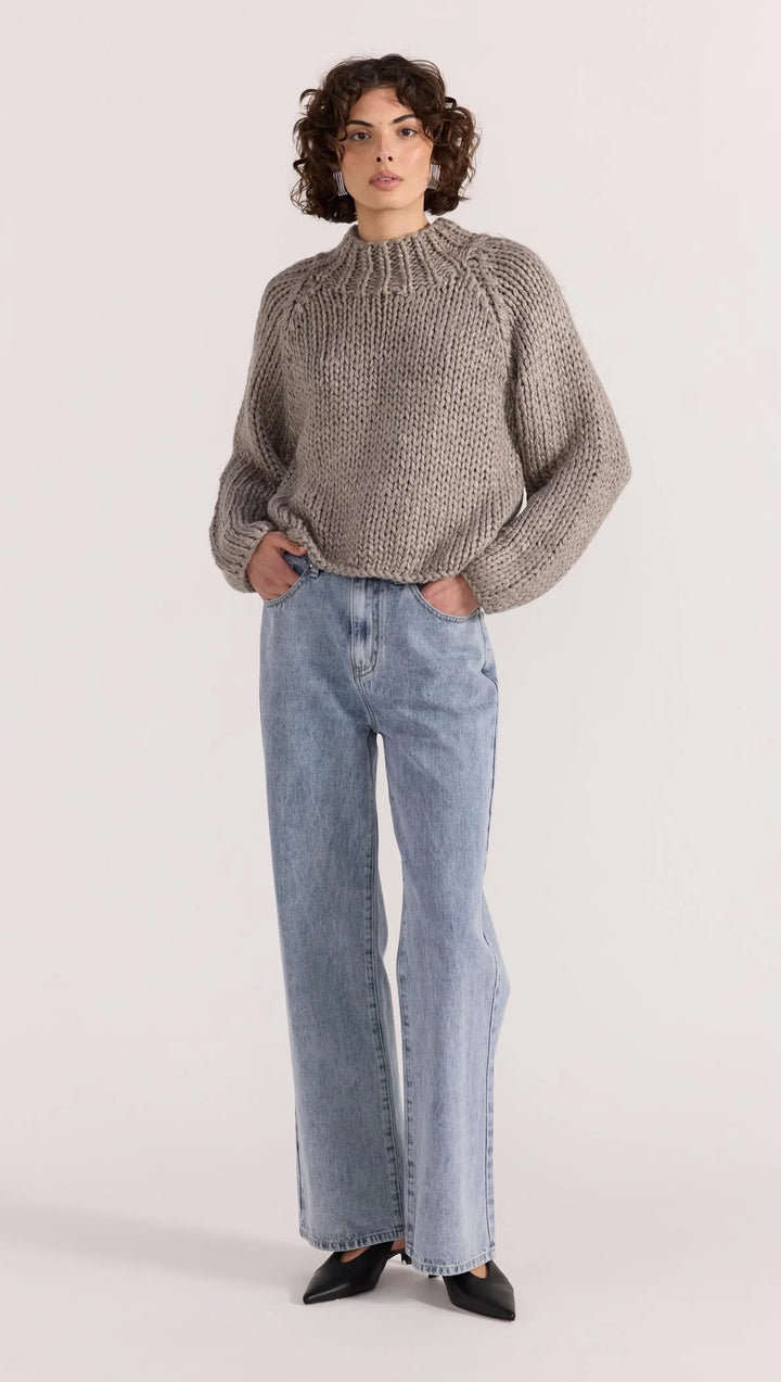 Staple The Label Monte Chunky Jumper - Charcoal