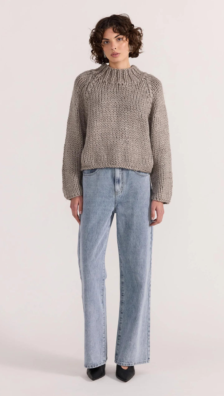 Staple The Label Monte Chunky Jumper - Charcoal