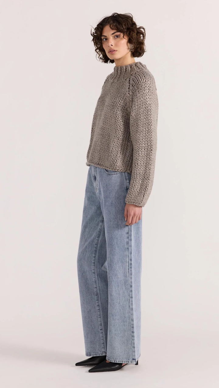 Staple The Label Monte Chunky Jumper - Charcoal