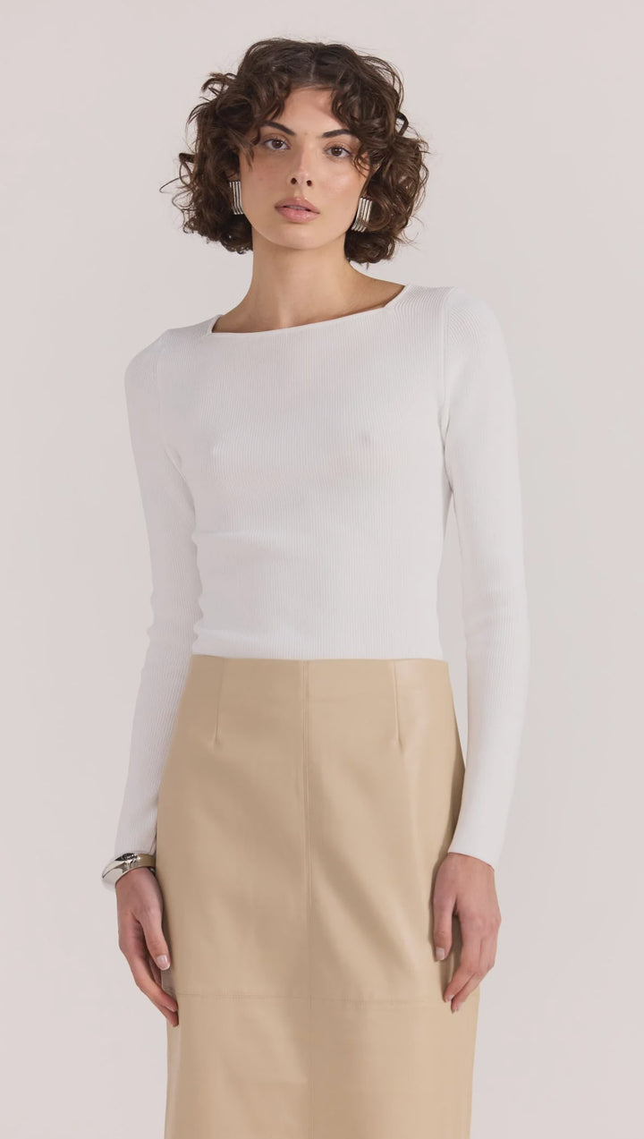 Staple The Label Nora Knit Top - White