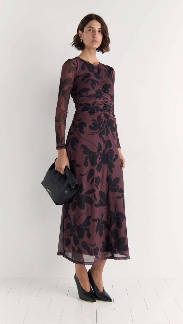 Staple The Label Olina Mesh Maxi Dress - Abstract/Floral