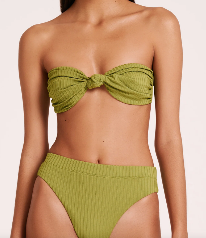Nude Lucy Classic Knot Front Top- Grass
