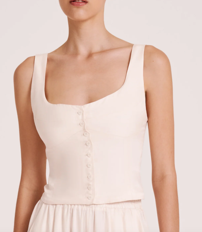 Nude Lucy Lea Cupro Corset- Cloud