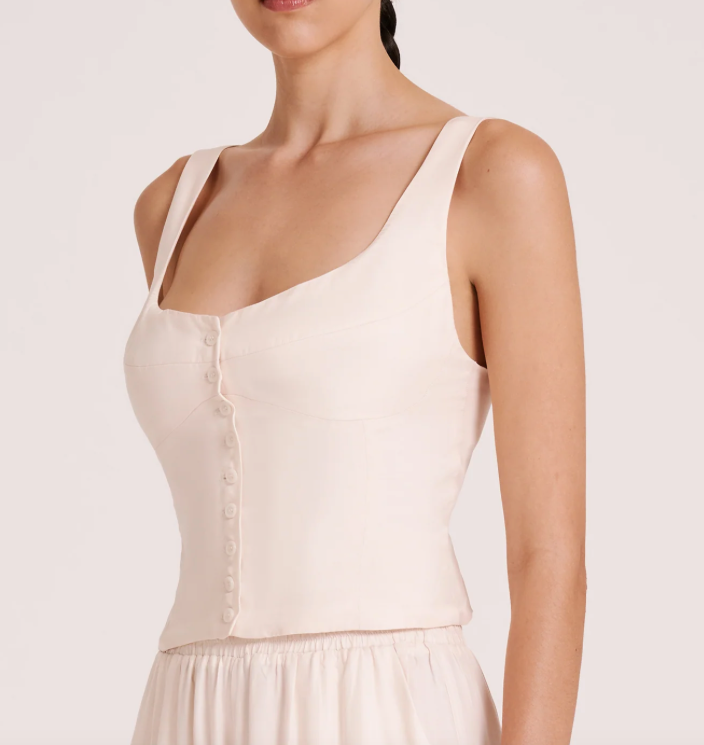 Nude Lucy Lea Cupro Corset- Cloud