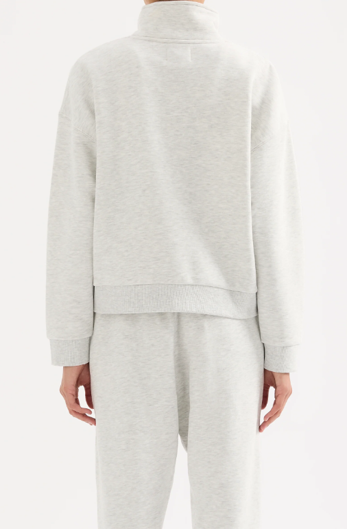 Nude Lucy Carter Classic Front Zip Sweat - Snow Marle