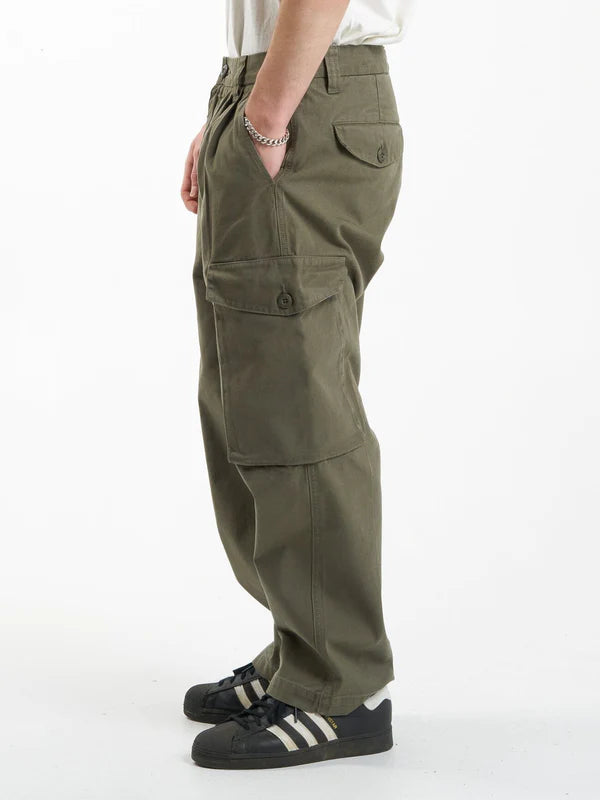 Thrills Issued Big Slacker Cargo Pant- Mild Army