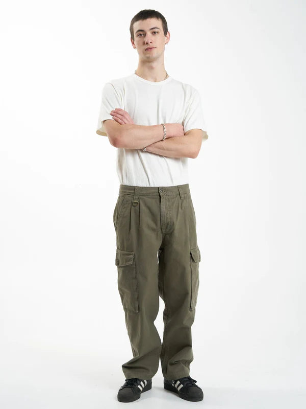 Thrills Issued Big Slacker Cargo Pant- Mild Army