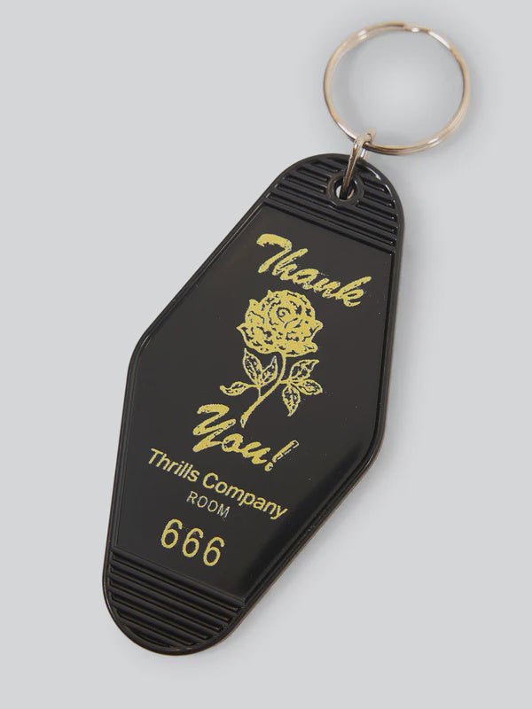 Thrills Thankyou Motel Key Tag - Black