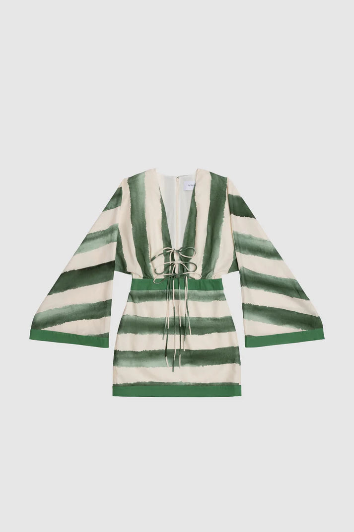 The Wolf Gang Havana Mini Dress - Sage Stripe