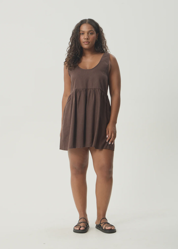 Afends Jesse Mini Dress-Coffee