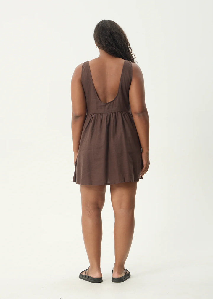 Afends Jesse Mini Dress-Coffee