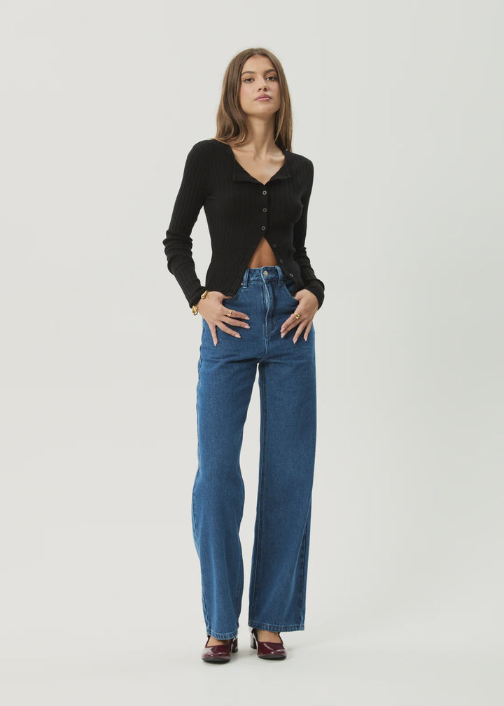 Afends Bronte Recycled Knit Cardigan - Black