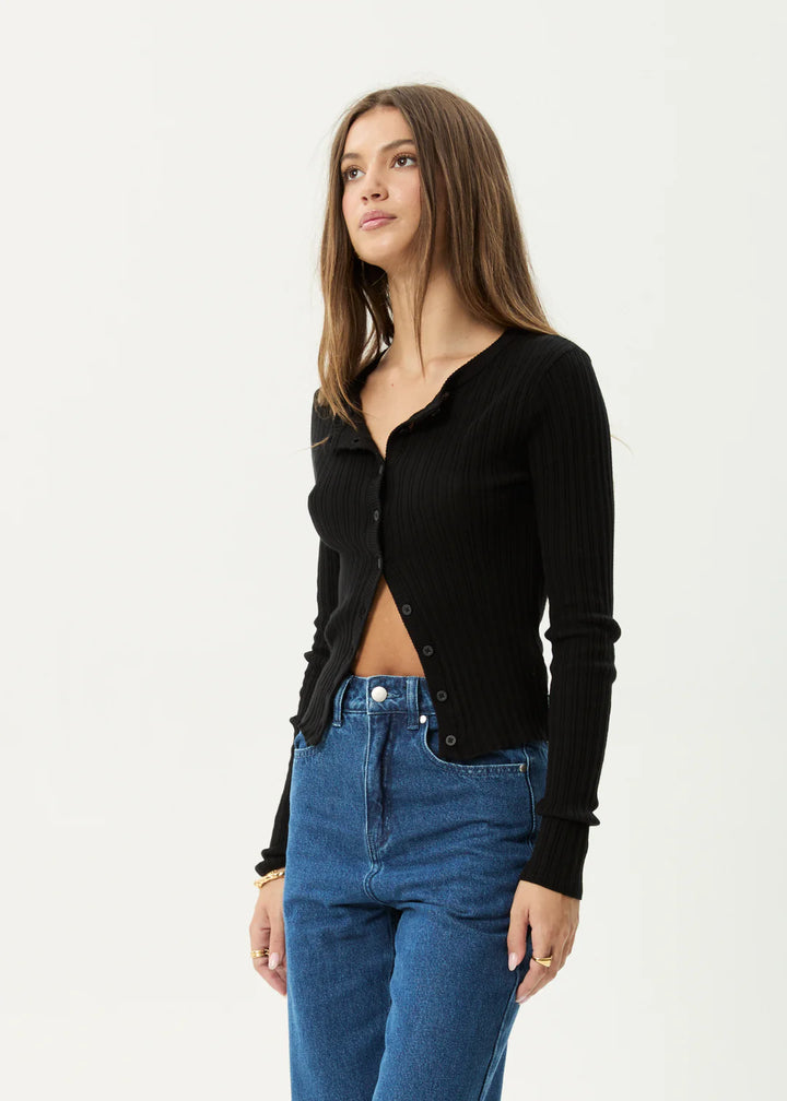 Afends Bronte Recycled Knit Cardigan - Black