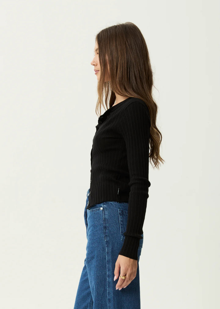 Afends Bronte Recycled Knit Cardigan - Black
