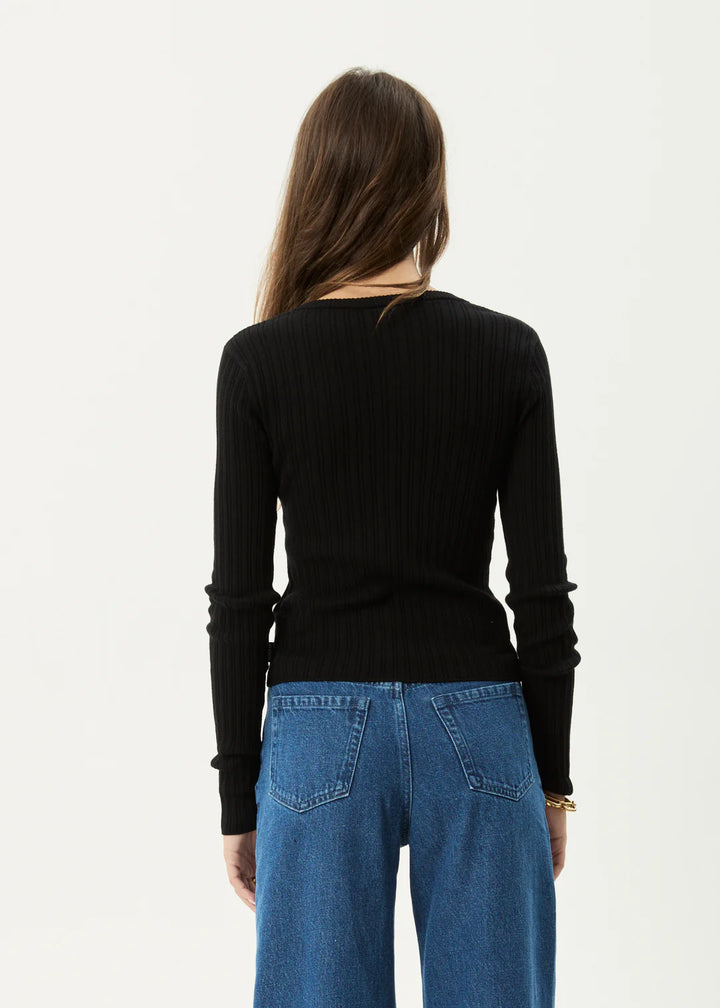 Afends Bronte Recycled Knit Cardigan - Black