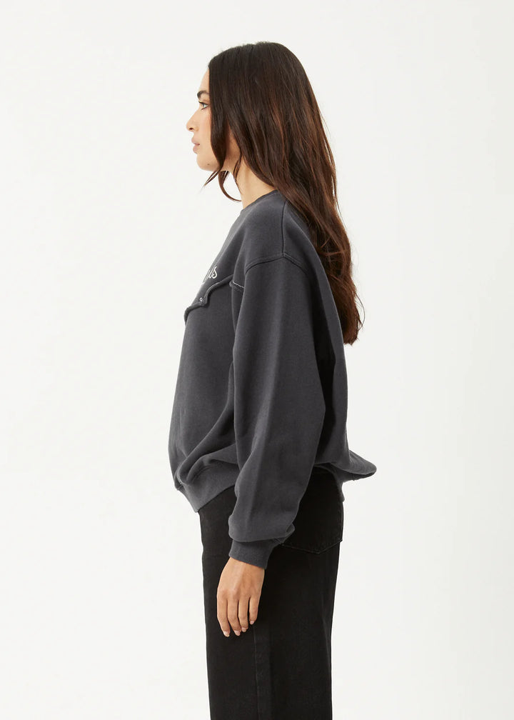 Afends Karlee Recycled Crew Neck - Charcoal