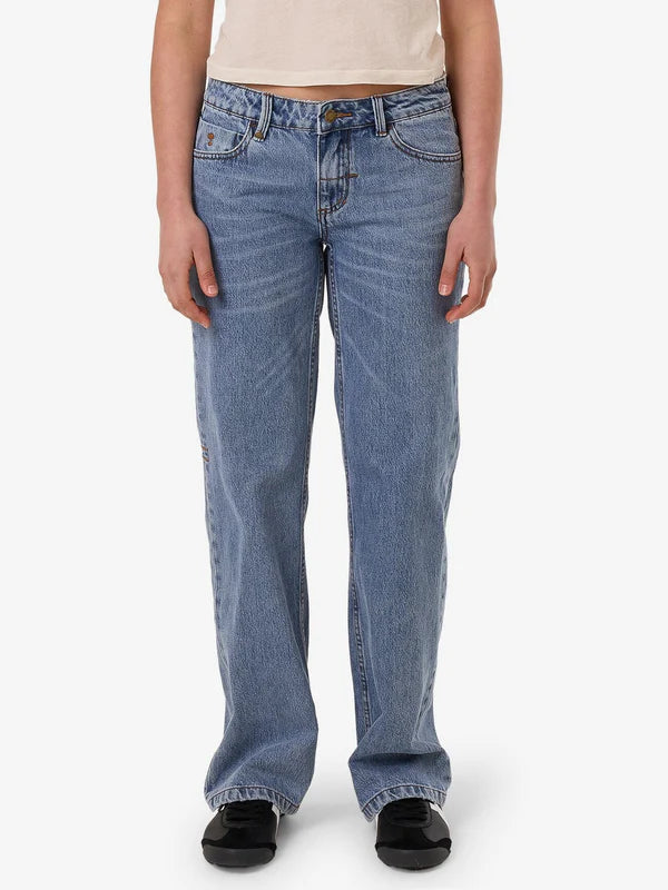 Thrills Saskia Low Straight Jean - Vintage Stone Blue