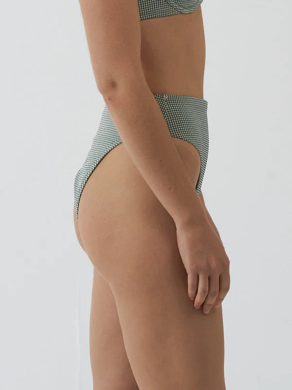 Thrills Levitation 90's High Cut Bikini Bottom- Pistachio
