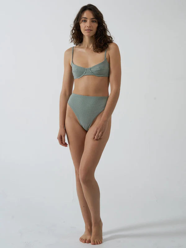 Thrills Levitation 90's High Cut Bikini Bottom- Pistachio