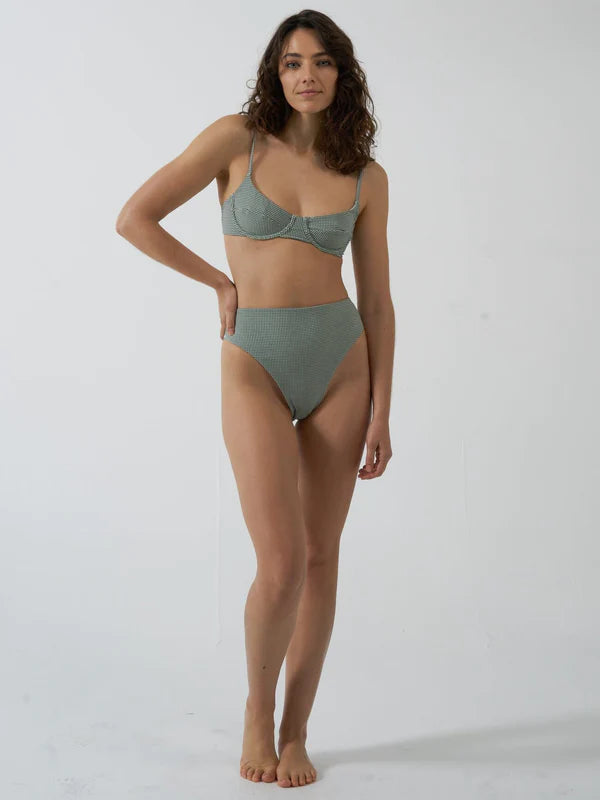 Thrills Levitation 90's High Cut Bikini Bottom- Pistachio
