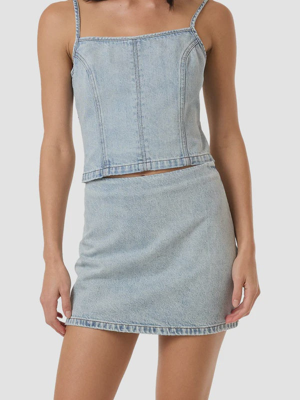 Thrills Anna Denim Skirt - Tainted Blue