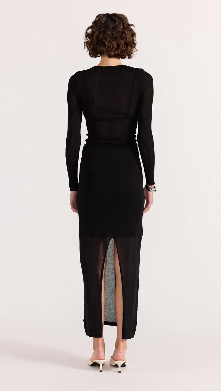 Staple The Label Asta Sheer Knit Top - Black
