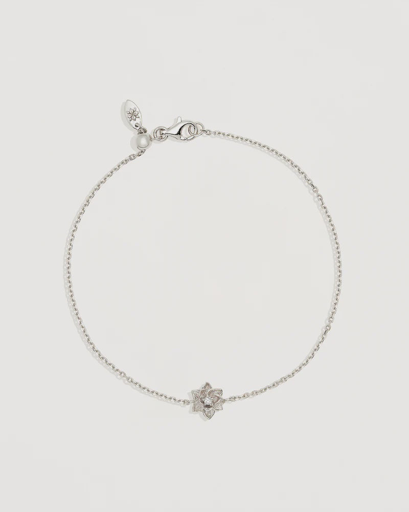 By Charlotte Sterling Silver Bloom Within Lotus Bracelet