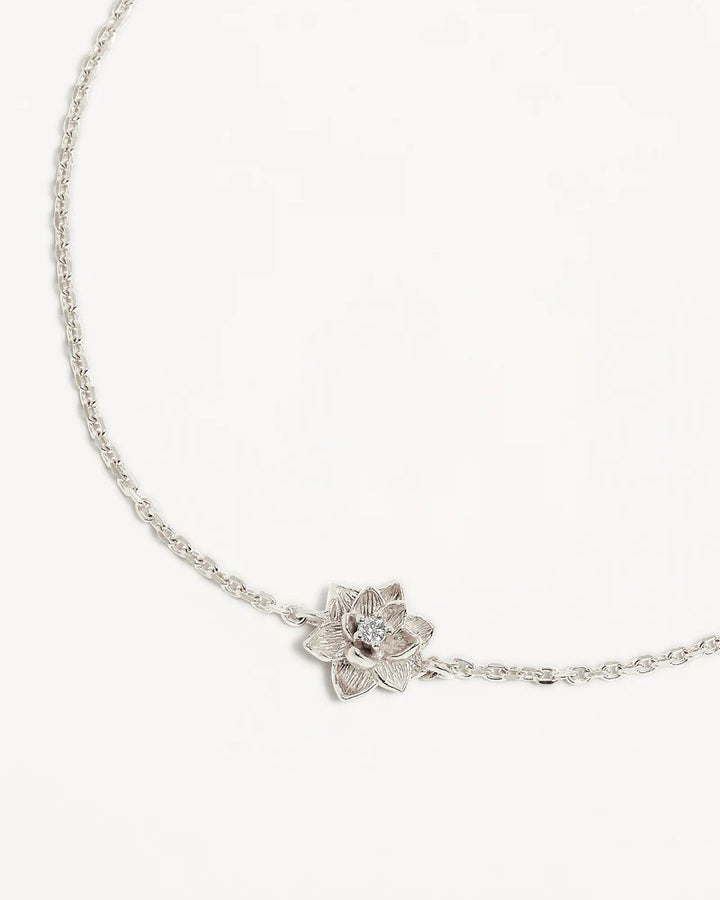 By Charlotte Sterling Silver Bloom Within Lotus Bracelet
