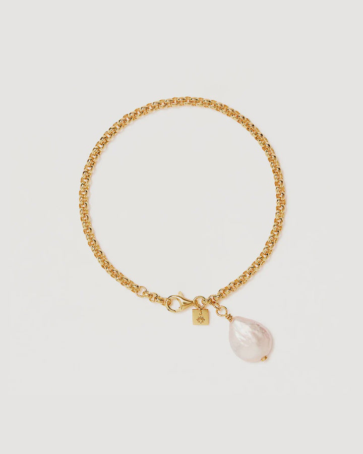By Charlotte 18k Gold Vermeil Embrace Stillness Pearl Bracelet