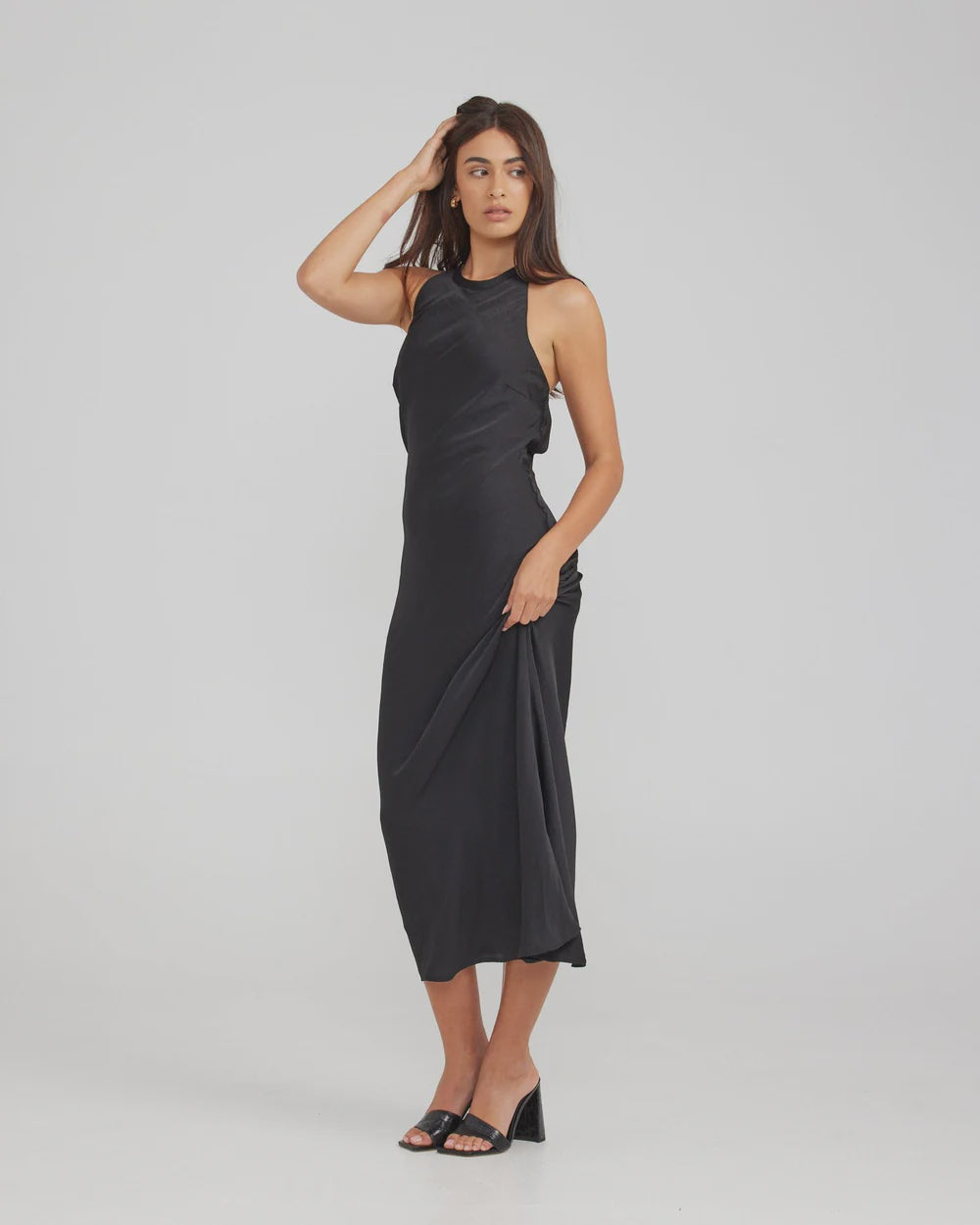 Charlie Holiday Cecilia Midi Dress- Black – Birdie Blue