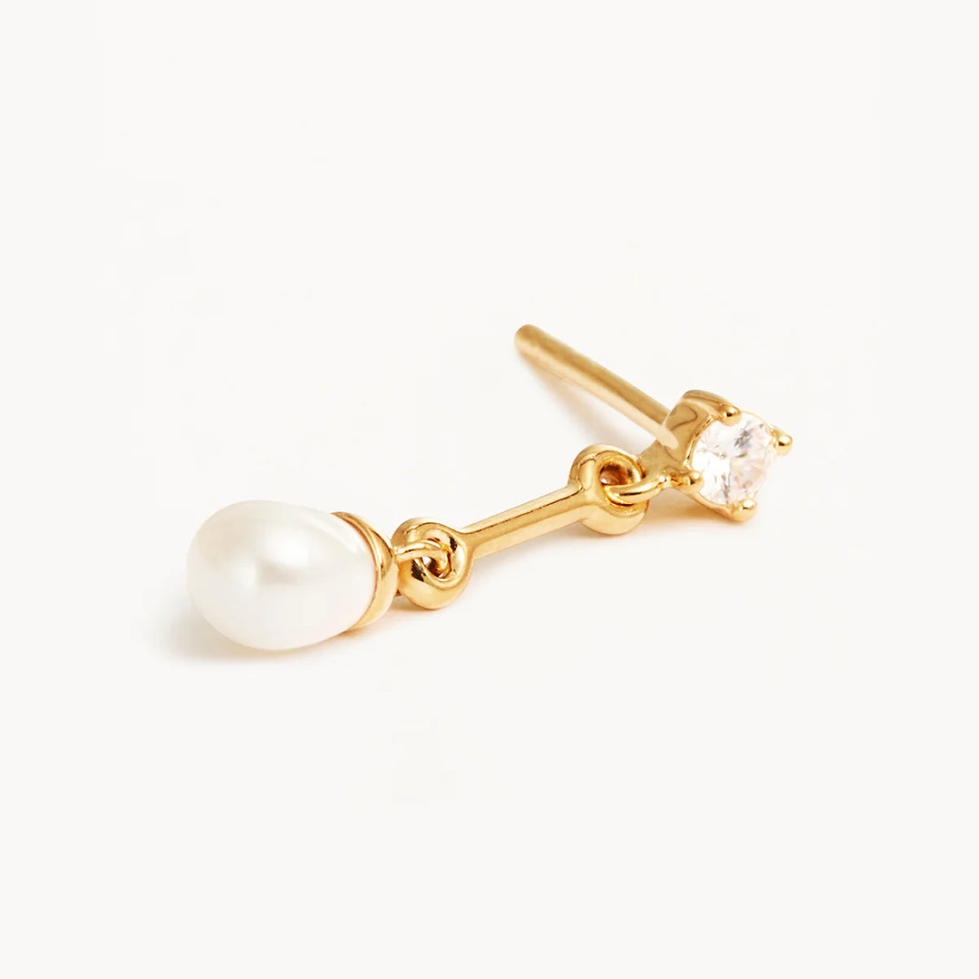 By Charlotte Embrace Stillness Pearl Drop Earrings - 18k Gold Vermeil
