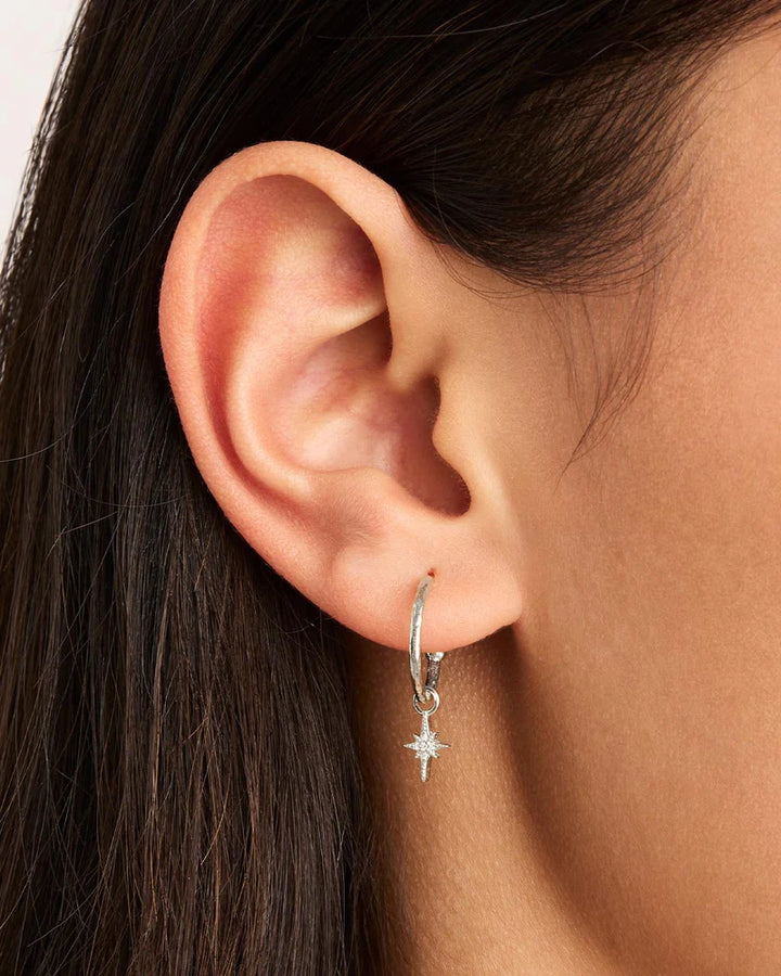 By Charlotte Starlight Hoops-Sterling Silver