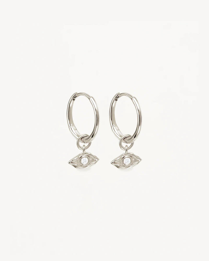 By Charlotte I Am Protected Hoops-Sterling Silver