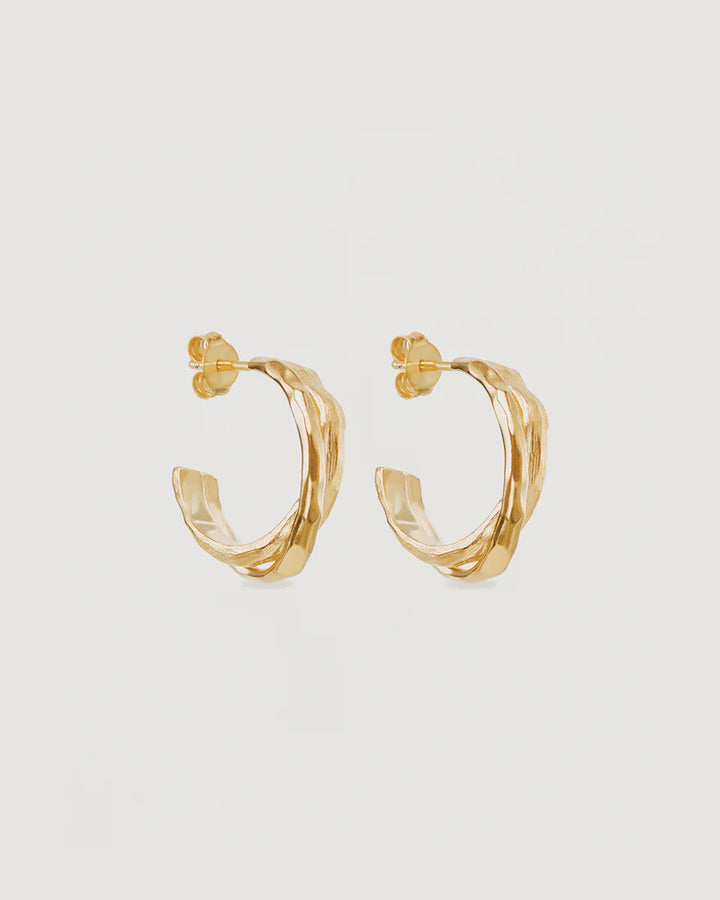 By Charlotte Shield Hoops - 18k Gold Vermeil