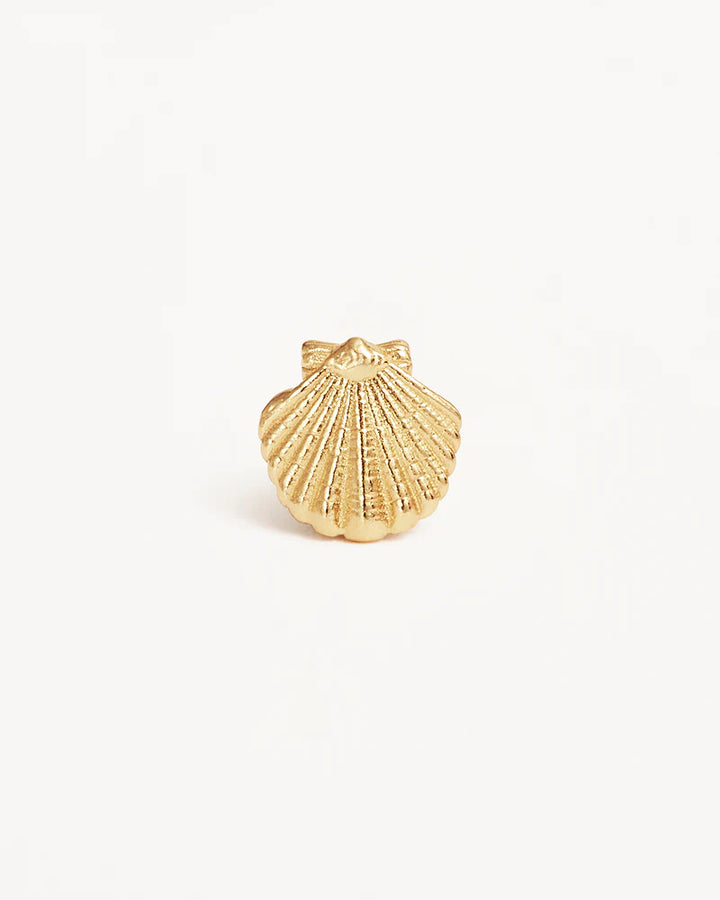 By Charlotte Gold By The Shore Shell Stud Earrings-18k Gold Vermeil
