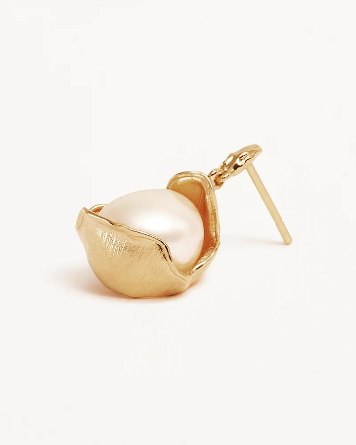 By Charlotte A Place To Dream Pearl Drop Earrings-18k Gold Vermeil