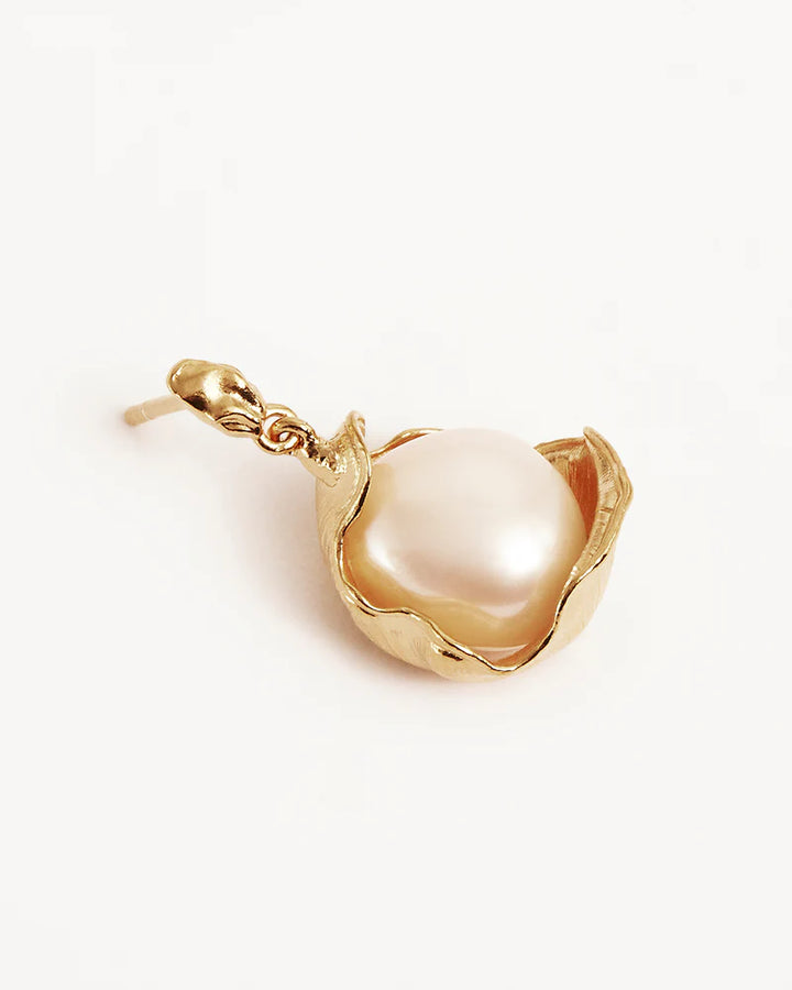 By Charlotte A Place To Dream Pearl Drop Earrings-18k Gold Vermeil