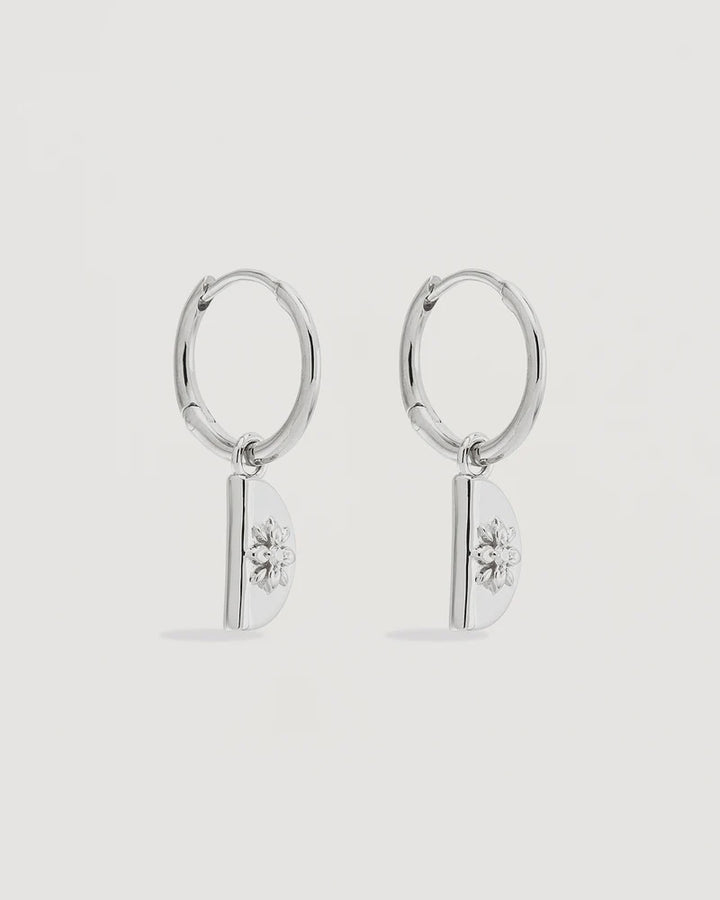 By Charlotte Lotus Hoops-Sterling Silver