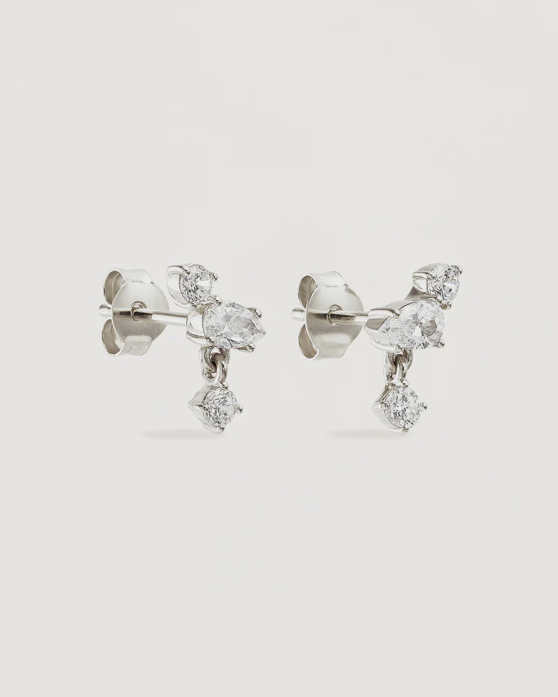 By Charlotte Sterling Silver No Rain, No Flowers Stud Earrings
