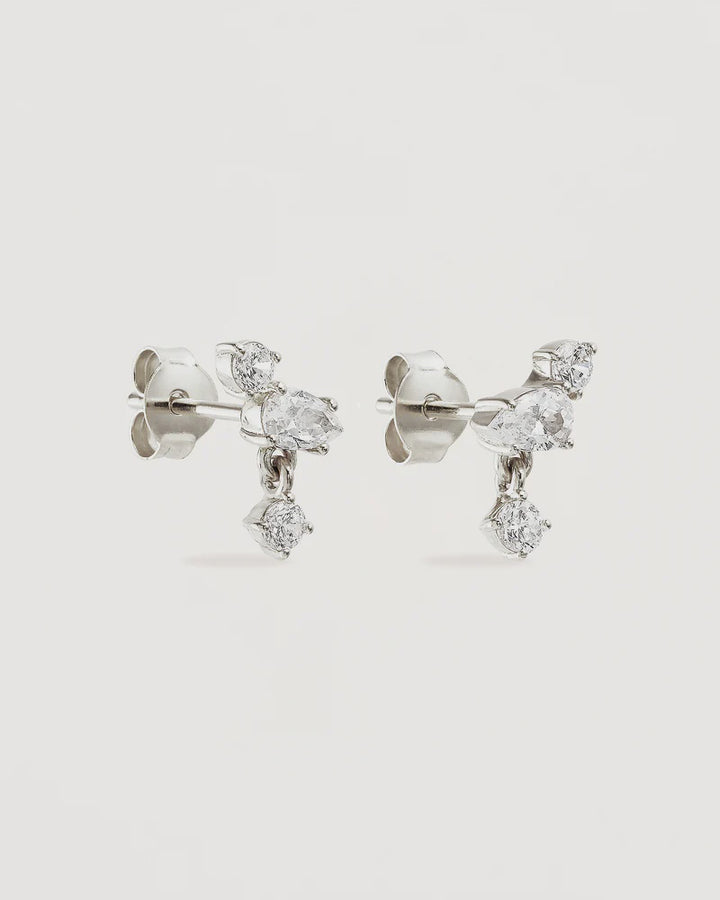 By Charlotte Sterling Silver No Rain, No Flowers Stud Earrings