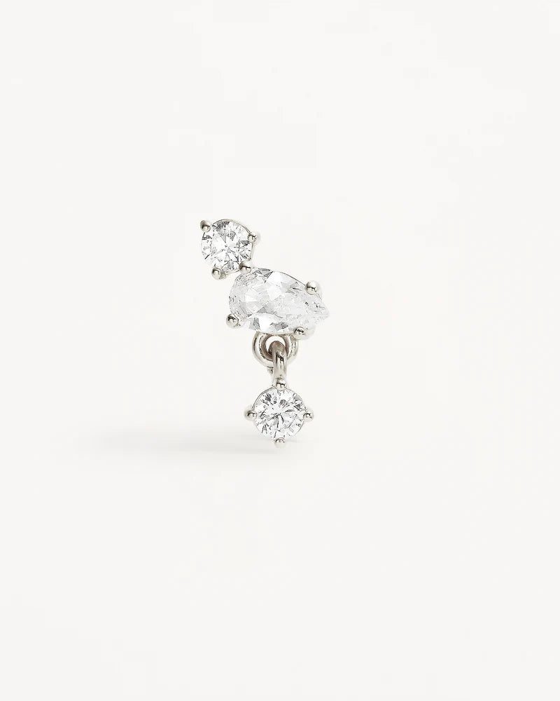 By Charlotte Sterling Silver No Rain, No Flowers Stud Earrings